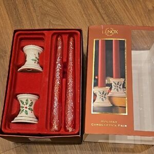 Red and White Candles & Holders Accents